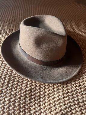 Vintage Pendleton 70s/80s Wool Felt Hat Brown Wide Brim Western Fedora Sz Medium